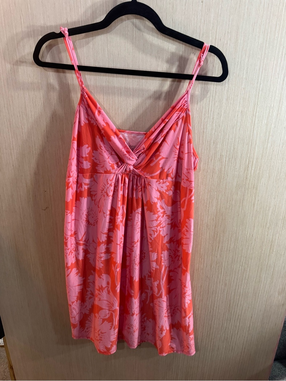 Gilligan & O'Malley Coral Orange and Pink Floral Chemise